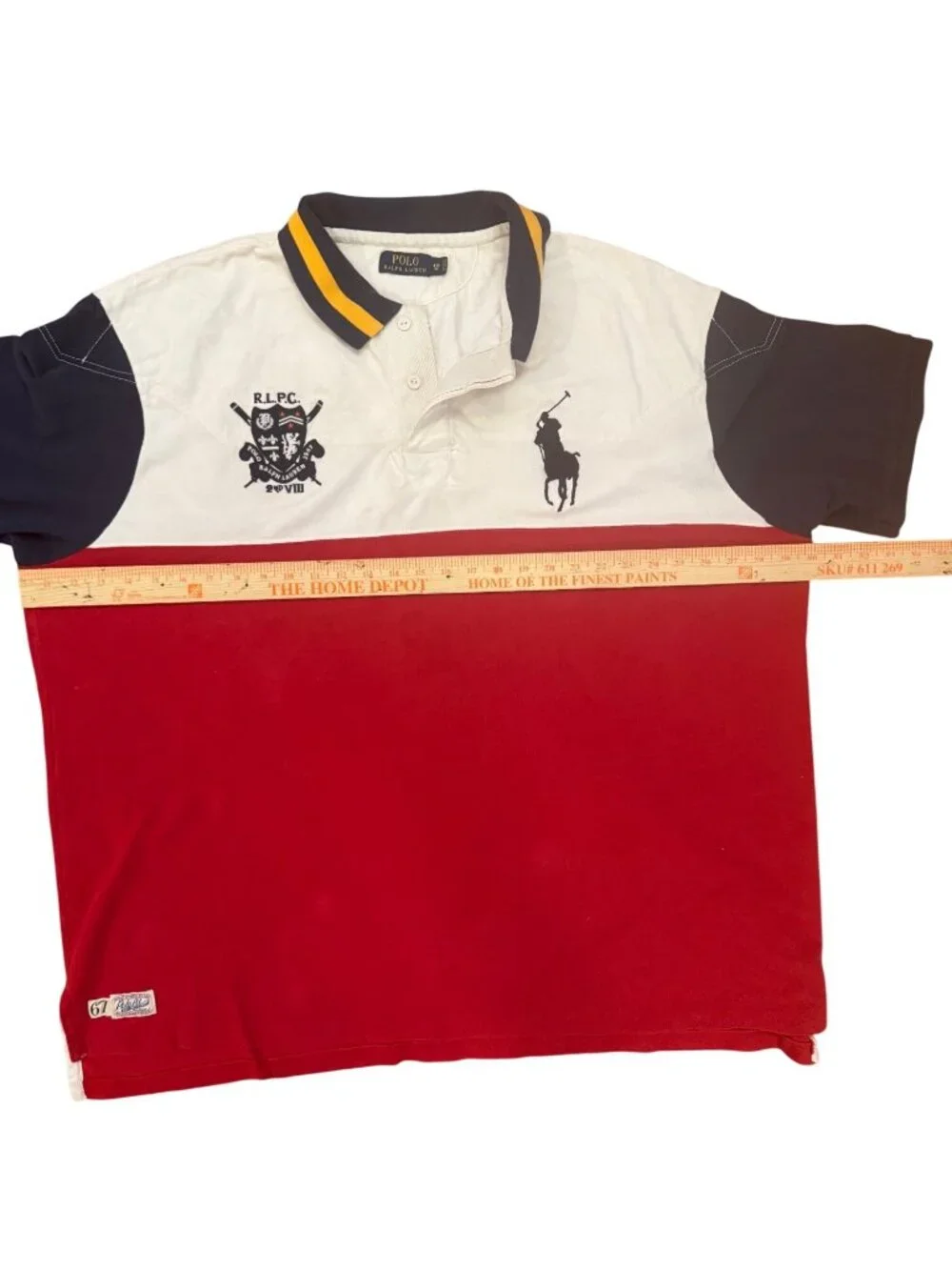 Polo Ralph Lauren Big Colorblock Big Pony Polo Crest 4XB Retro Style Collegiate